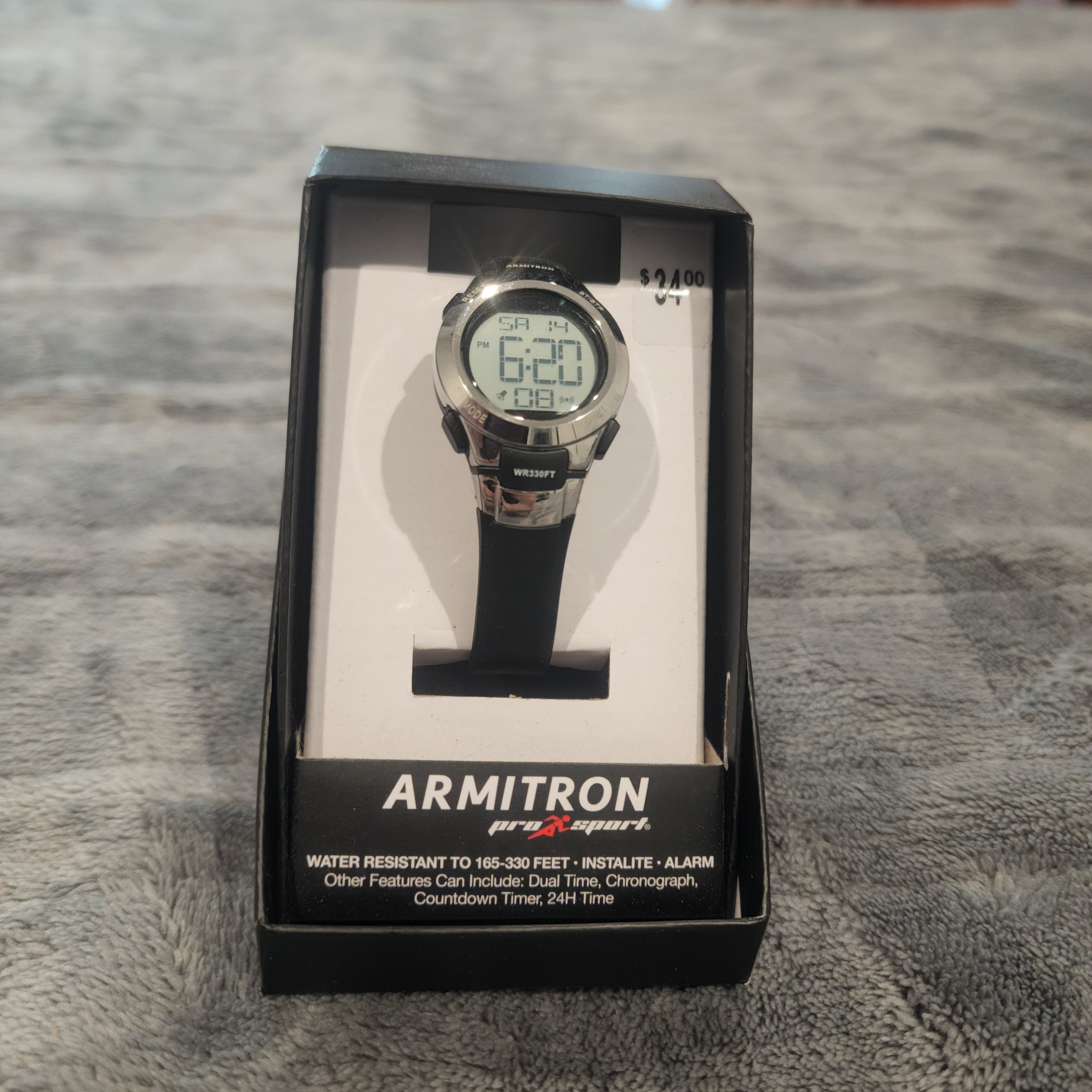 Armitron Black And Silver Digital Timepiece Armitron Black And Silver Digital Timepiece
